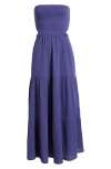 Rip Curl Premium Surf Strapless Cutout Maxi Dress In Wild Berry