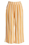 Rip Curl Premium Surf Stripe Cotton Gauze Pants In Mango