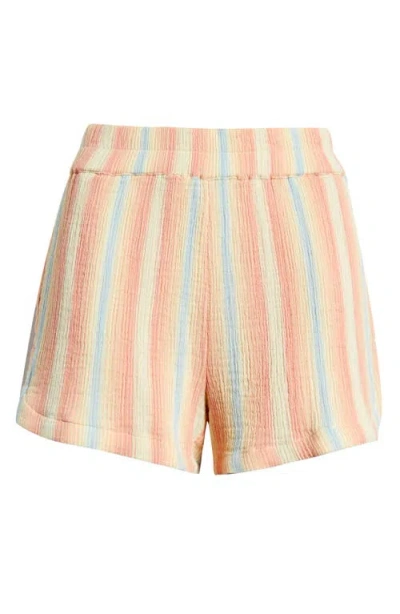 Rip Curl Premium Surf Stripe Cotton Shorts In Brown