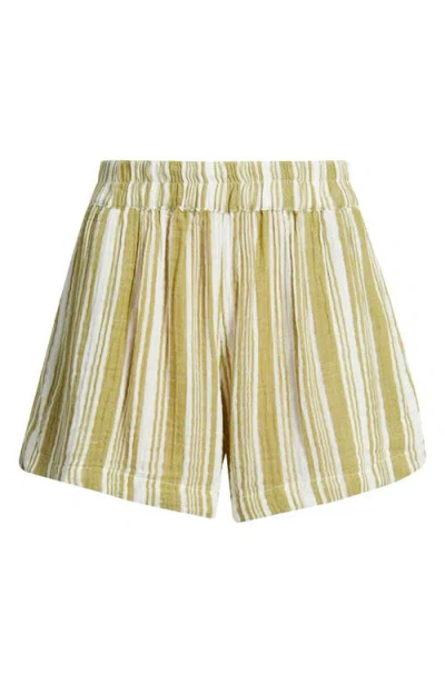 Rip Curl Premium Surf Stripe Cotton Shorts In Green