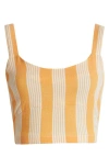 Rip Curl Premium Surf Stripe Crop Tank In Mango