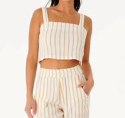 Rip Curl Premium Surf Stripe Top In Gold