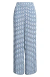 Rip Curl Print Wide Leg Pants In Blue