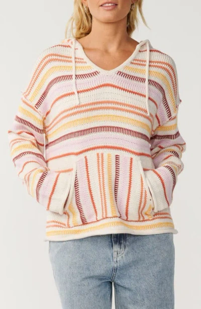 Rip Curl Retro Swell Stripe Hooded Sweater In Multi