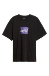 Rip Curl Rip Script Icon Organic Cotton Graphic T-shirt In Black