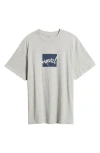 Rip Curl Rip Script Icon Organic Cotton Graphic T-shirt In Gray