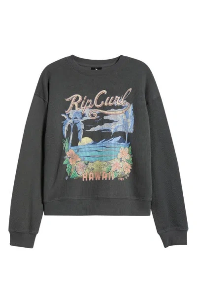 Rip Curl Saloon Relaxed Graphic Sweatshirt In Green