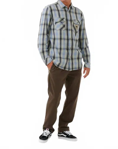 Rip Curl Saltwater Culture Flannel Shirt In Sparky Blue In Multi