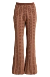 Rip Curl San Carlos Mixed Print Jacquard Flare Pants In Brown
