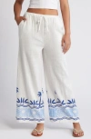 RIP CURL RIP CURL SANTORINI BORDER PRINT PALAZZO PANTS