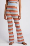 Rip Curl Santorini Sun Pointelle Stitch Sweater Pants In Multi Color Red