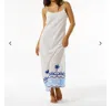 RIP CURL SANTORINI SUN PRINTED MAXI DRESS IN 70 BLUE