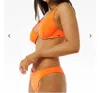Rip Curl Santorini Terry Hi-leg Skimpy In Bright Orange In Multi