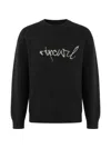 Rip Curl Script Logo-intarsia Knitted Sweater In Black