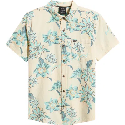 Rip Curl Sessions Short Sleeve Button-up Shirt In Multi