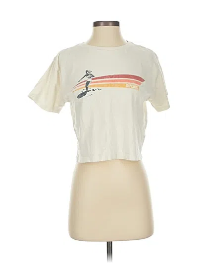 Pre-owned Rip Curl Short Sleeve T-shirt In White