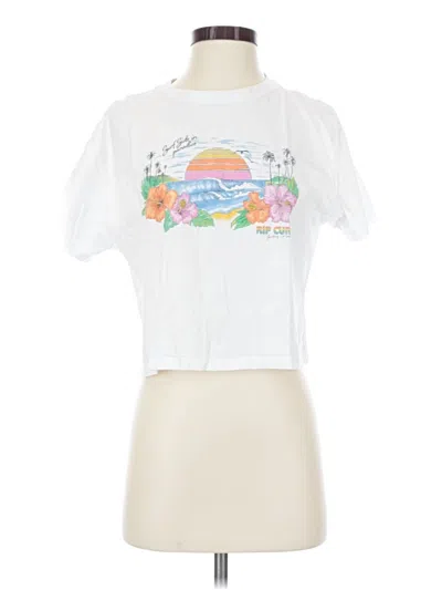 Pre-owned Rip Curl Short Sleeve T-shirt In White