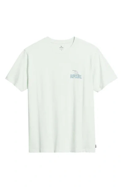 Rip Curl Shred Til Dead Cotton Graphic T-shirt In Green
