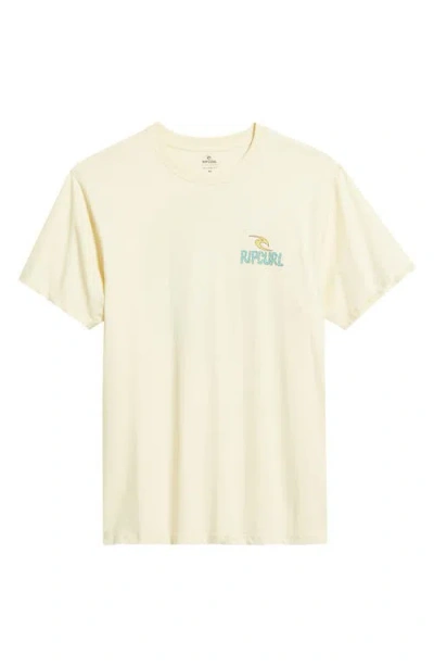 Rip Curl Shred Til Dead Cotton Graphic T-shirt In Yellow