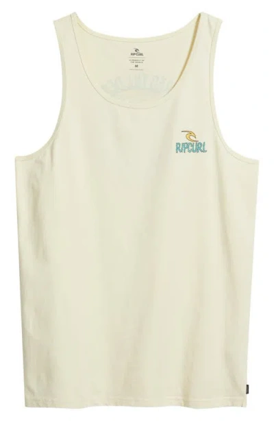Rip Curl Shred Till Dead Cotton Graphic Tank In Yellow