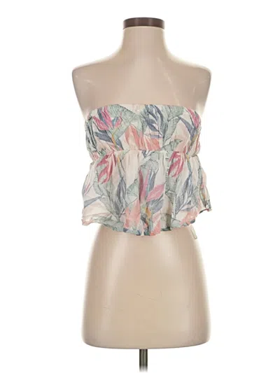 Pre-owned Rip Curl Sleeveless Blouse In White