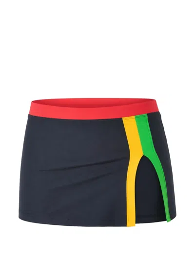 Rip Curl Sodade Colour-block Side-slit Bikini Skirt In Multi