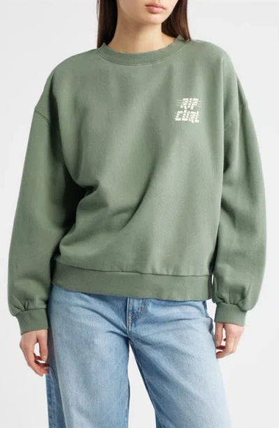 Rip Curl Sports Department Crewneck Sweatshirt In Green