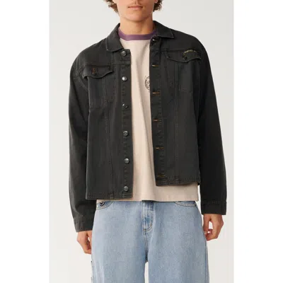 Rip Curl S-series Cotton Twill Button-up Jacket In Black