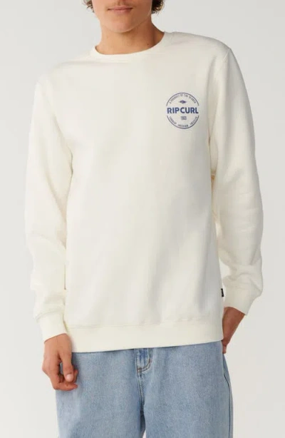Rip Curl Staple Crewneck Sweatshirt In Neutral