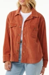 Rip Curl Stevie Corduroy Button-up Shirt In Dark Rust