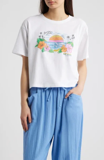 Rip Curl Sun Rays Relaxed Graphic T-shirt In White
