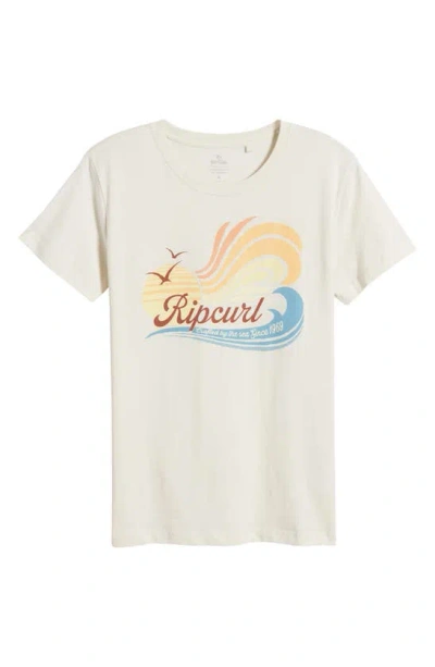 Rip Curl Sun Wave Graphic T-shirt In Bone