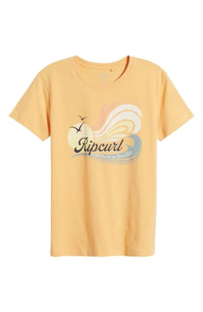 Rip Curl Sun Wave Graphic T-shirt In Orange