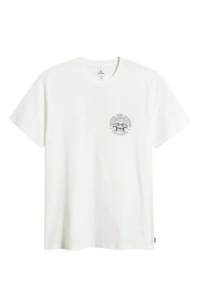 Rip Curl Sunrise Logo Cotton T-shirt In White