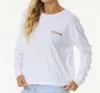 Rip Curl Sunrise Session Long Sleeve In White In White
