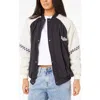 Rip Curl Sunset Luau Nylon Bomber Jacket In Black