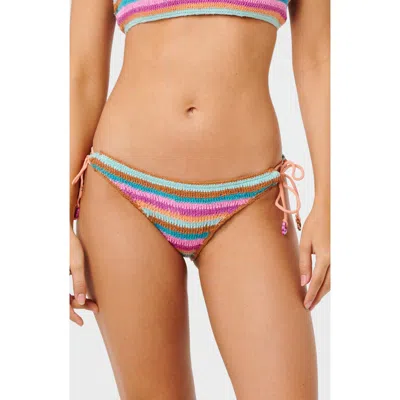 Rip Curl Sunset Surf Crochet Overlay Bikini Bottoms In Multi