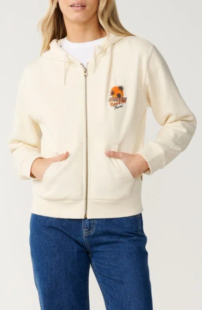 Rip Curl Surf Culture Graphic Zip Hoodie In Neutral