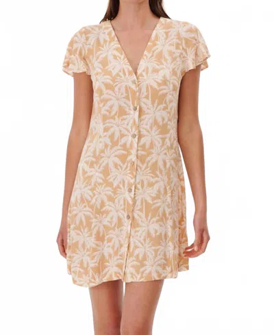 Rip Curl Surf Palms Button Dress In Sand