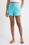 Rip Curl Surf Puff Cotton Blend Fleece Drawstring Shorts