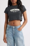 Rip Curl Surf Puff Cotton Graphic Baby Tee In Black