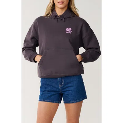 Rip Curl Surf Puff Heritage Hoodie Pullover In Brown