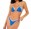 Rip Curl Surf Puff Sliding Triangle Bikini Top In Royal Blue In Blue