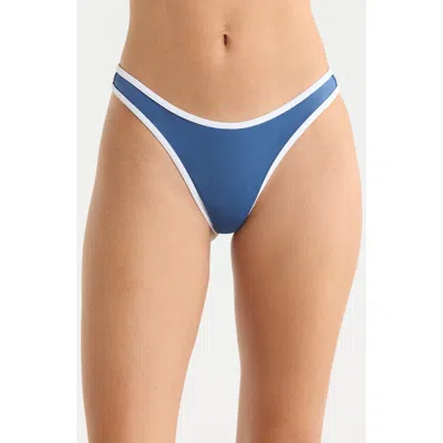 Rip Curl Surf Puff High Leg Bikini Bottoms In Blue