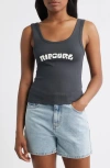 Rip Curl Surf Puff Logo Graphic Tank In Gray