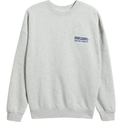 Rip Curl Surf Puff Logo Sweatshirt In Gray