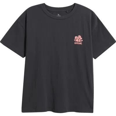 Rip Curl Surf Puff Party Pack Graphic T-shirt In Black