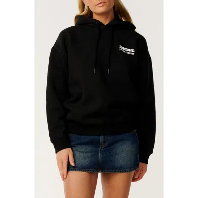Rip Curl Surf Puff Print Graphic Hoodie In Black