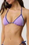 Rip Curl Surf Puff Triangle Bikini Top In Pink