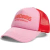 Rip Curl Surf Puff Trucker Hat In Pink